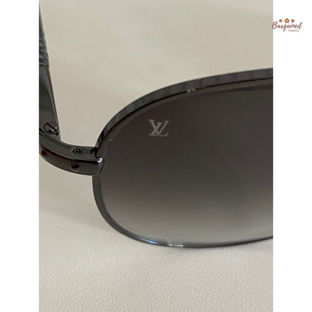 Authentic LOUIS VUITTON Damier Graphite Gunmetal Conspiration Pilote Sunglasses - Picture 2 of 12